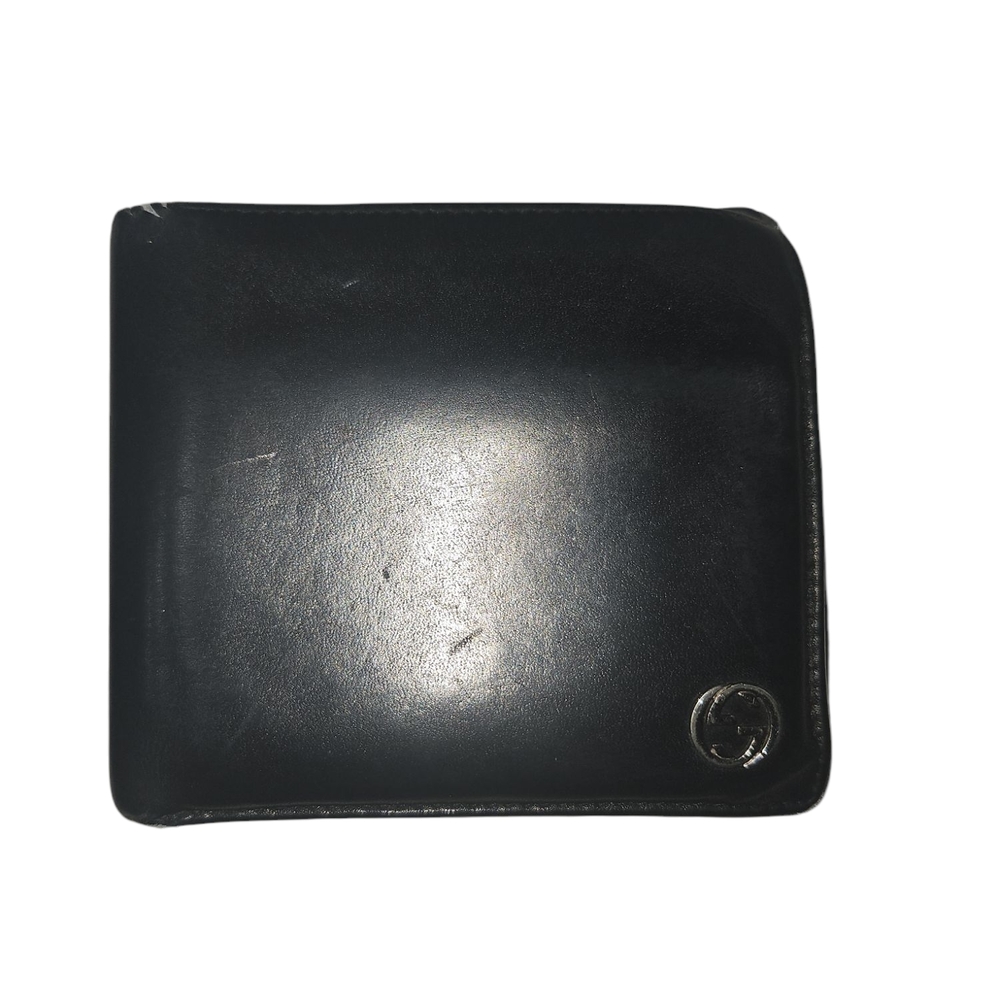 Gucci Black Bi-fold Leather Wallet